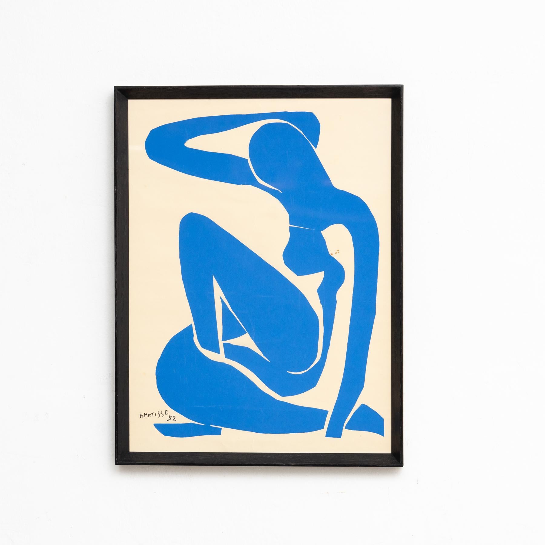 Litografía recortada en azul Nu Bleu I, 1970, de Henri Matisse, enmarcada

Litografía en color según la obra de Henri Matisse, hacia 1970.

Firmado en la piedra. Editado por Edition des Nouvelles Images, Francia. Enmarcado.

En buen estado original,