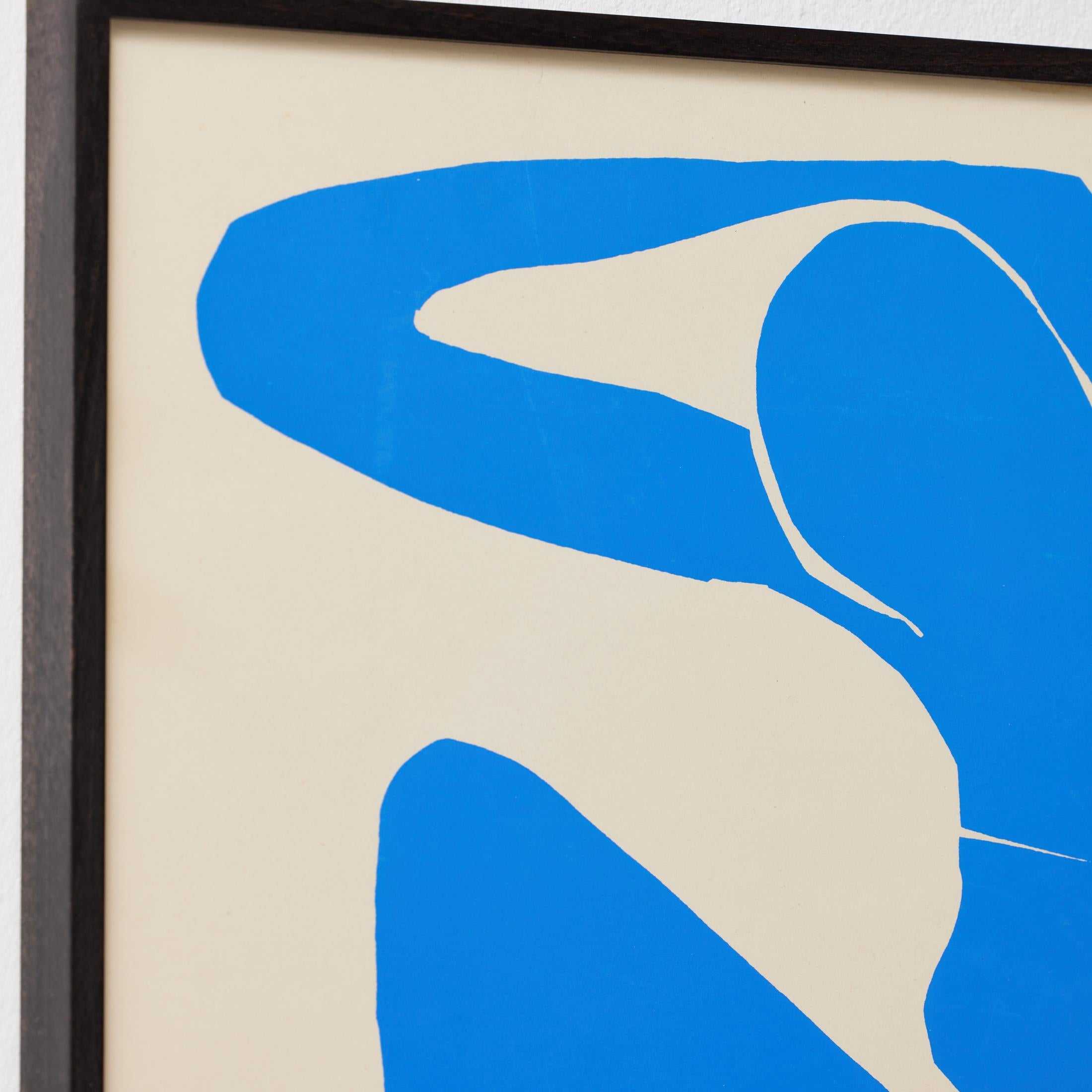 Framed Henri Matisse Cut Out Blue Lithograph Nu Bleu I, 1970 im Zustand „Gut“ im Angebot in Barcelona, Barcelona