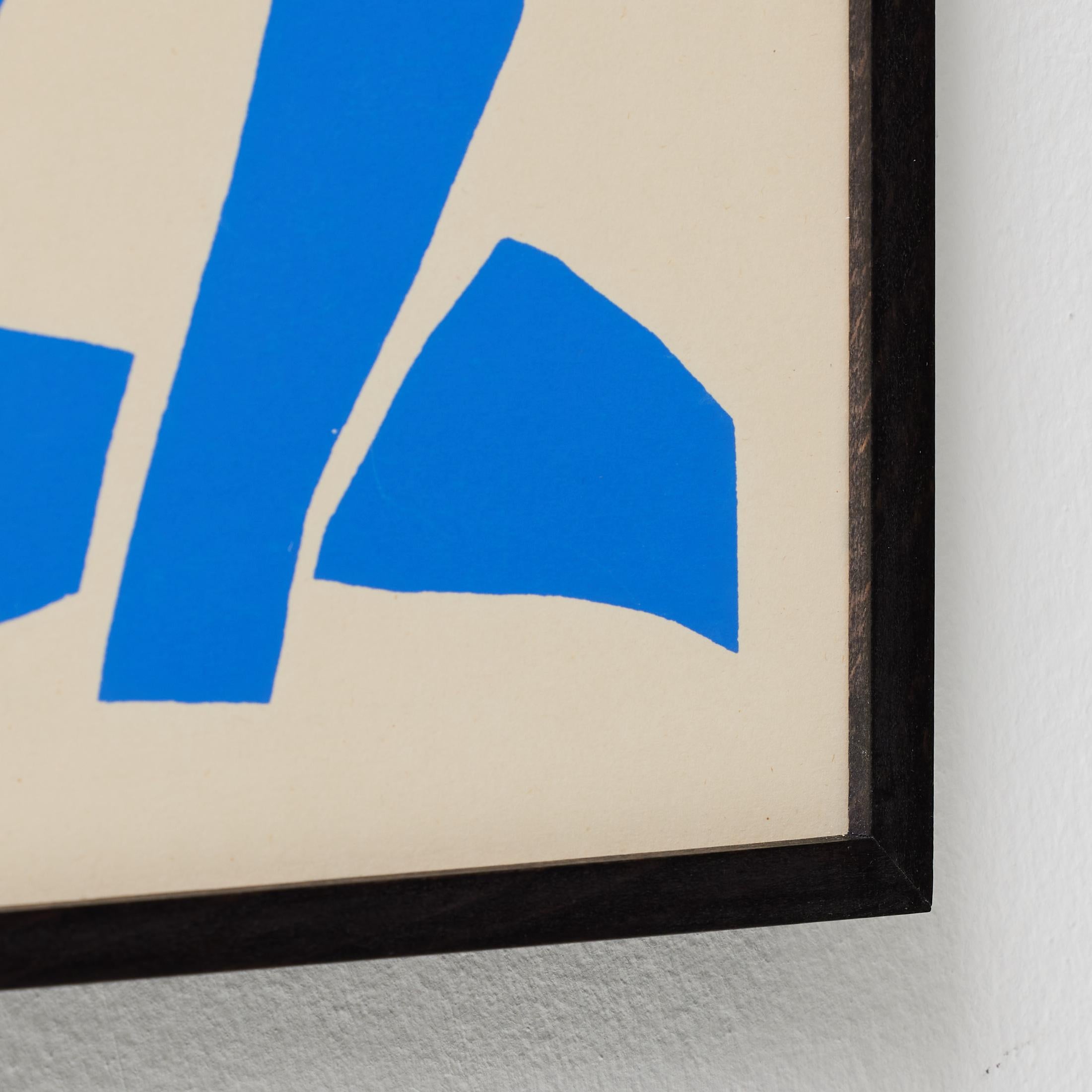 Framed Henri Matisse Cut Out Blue Lithograph Nu Bleu I, 1970 im Angebot 1