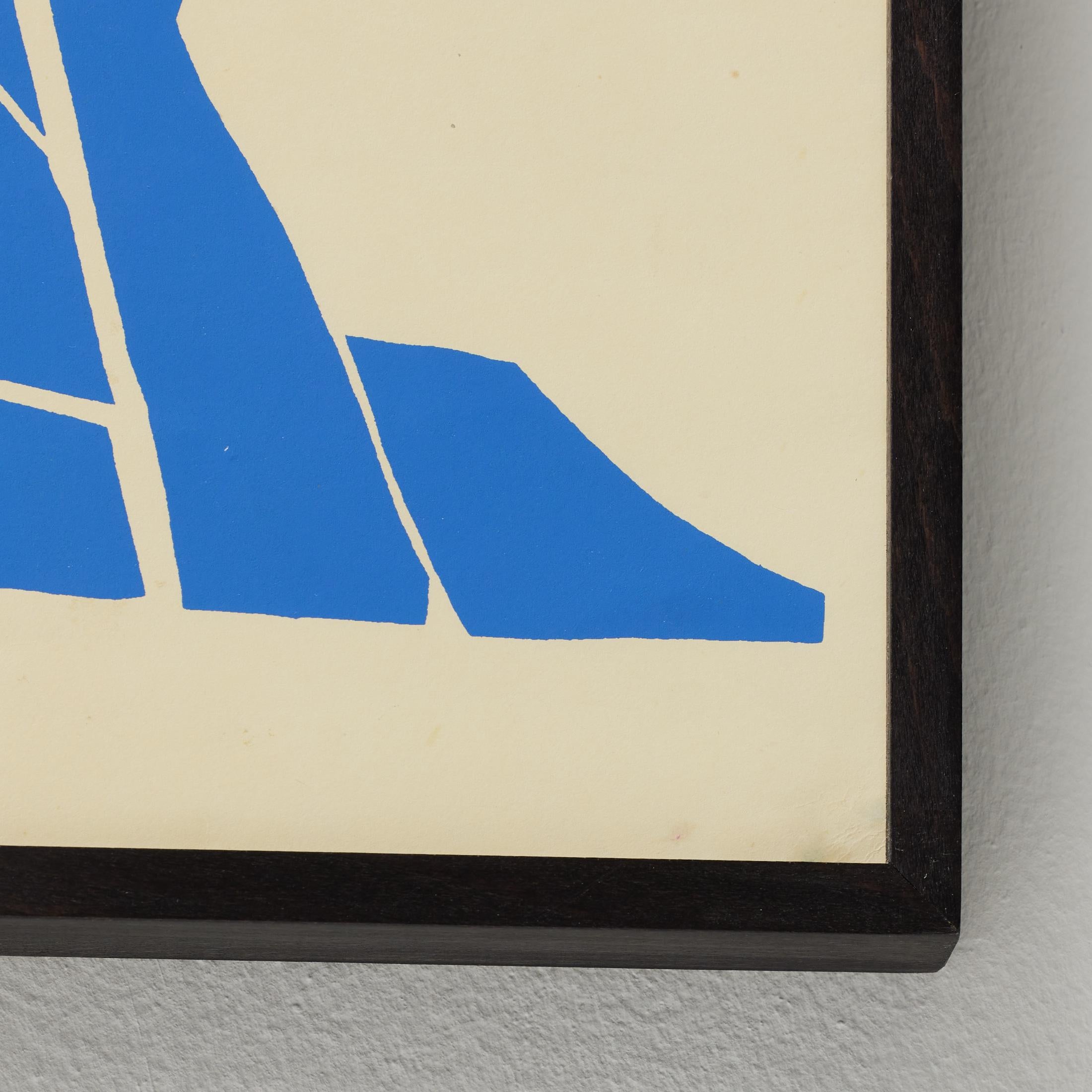 Framed Henri Matisse Cut Out Blue Lithograph Nu Bleu I, 1980 (Papier) im Angebot