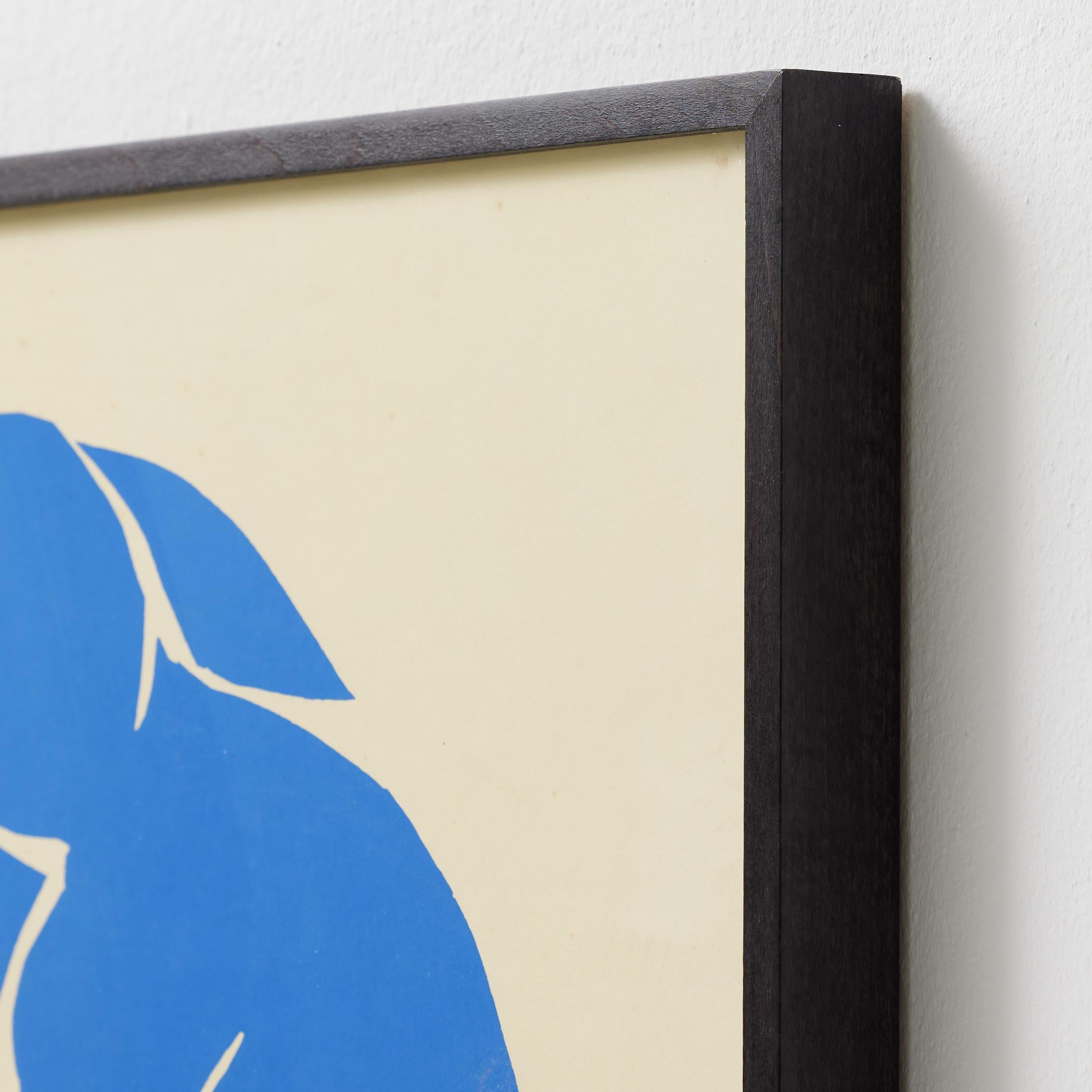 Framed Henri Matisse Cut Out Blue Lithograph Nu Bleu I, 1980 im Angebot 2