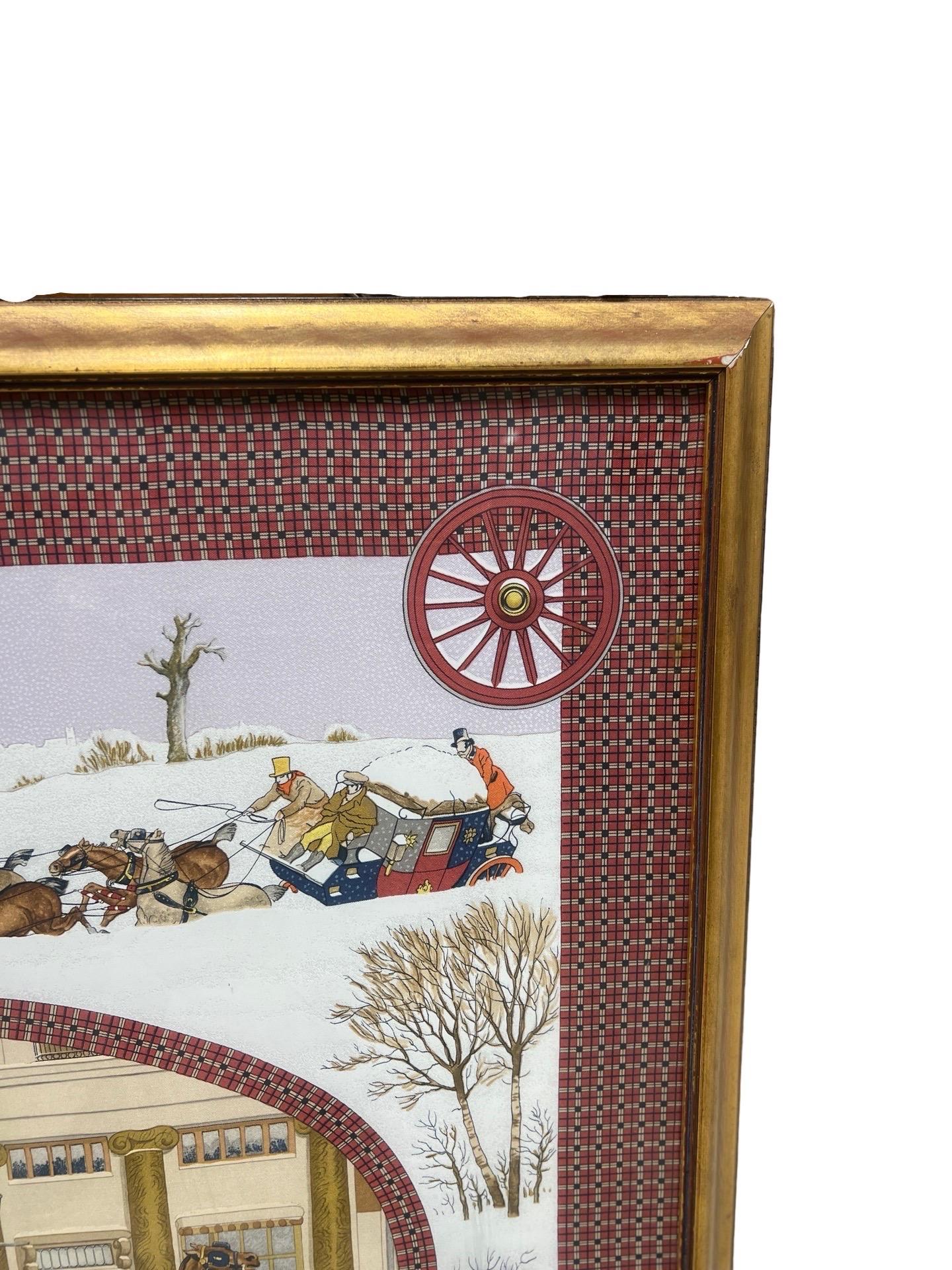 hermes scarf framed for sale