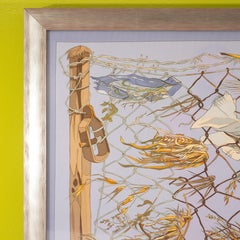 Framed Hermes Scarf