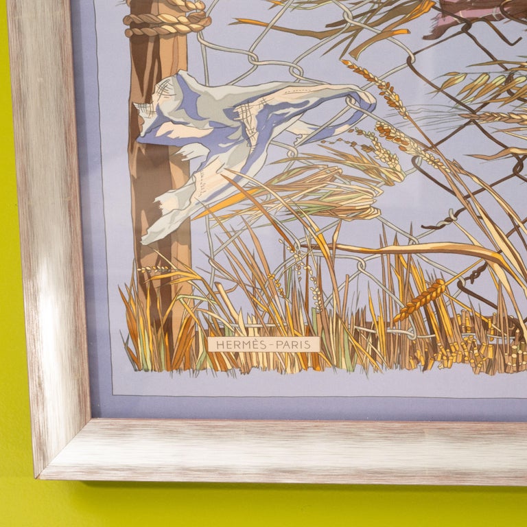 Framed Hermes Scarf at 1stDibs
