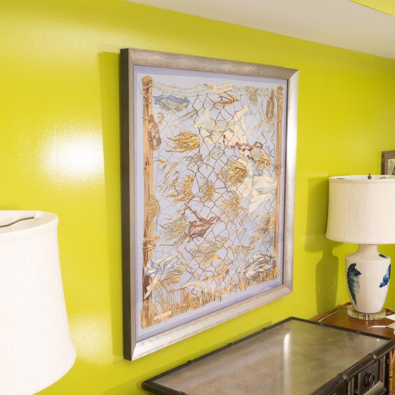 Framed Hermes Scarf at 1stDibs