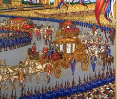 Framed Hermes Silk Scarf Grand Cortege a Moscou
