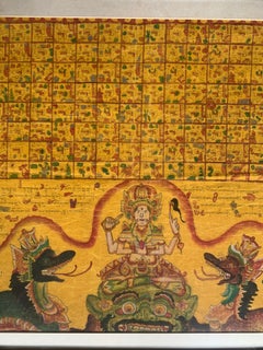 Framed Hindu Calendar Kamasan Painting from Bali, Indonesia