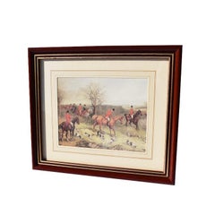Impression de cheval encadrée par William Joseph Shayer Scène de chasse au renard:: Angleterre:: années 1800