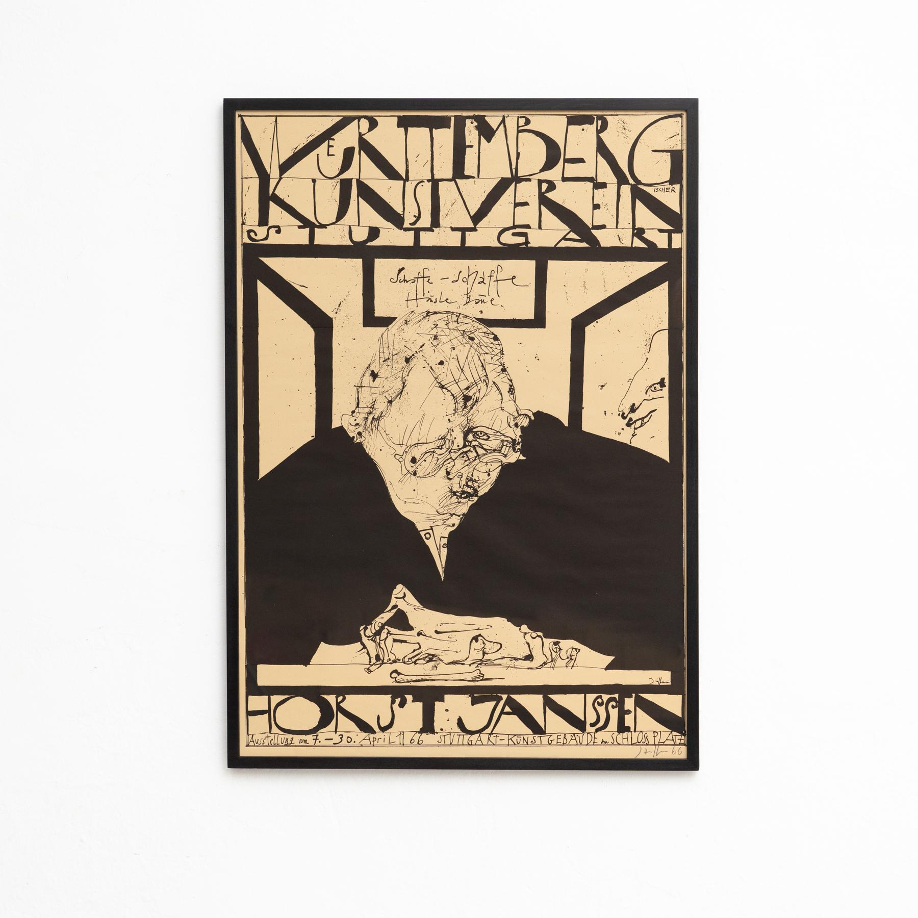Stampa firmata Horst Janssen incorniciata - 'Stoccarda', arte surrealista in bianco e nero

Arricchisci la tua collezione d'arte con questa splendida stampa firmata a mano dal famoso artista Horst Janssen, intitolata 