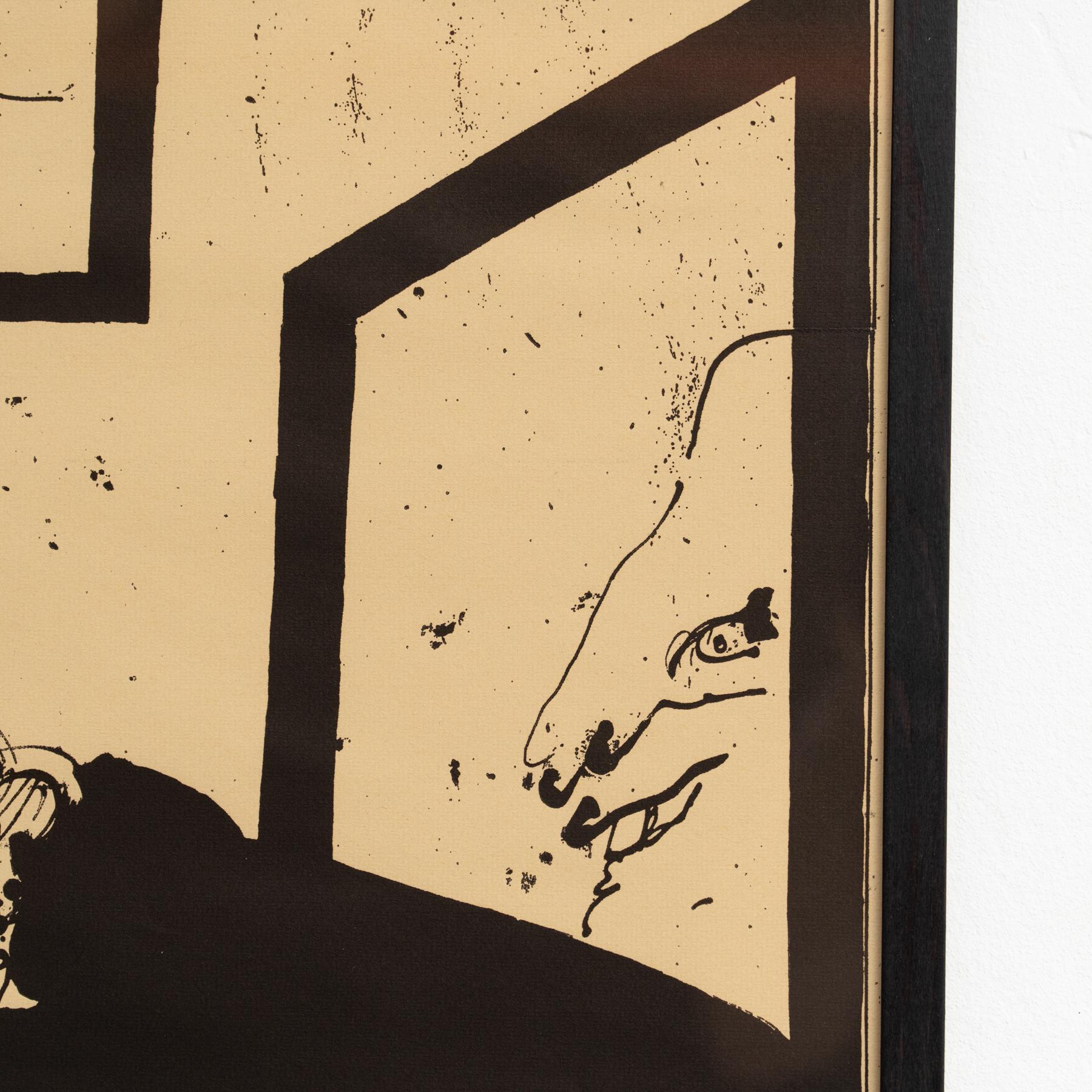 Stampa firmata Horst Janssen incorniciata - 'Stoccarda', arte surrealista in bianco e nero in vendita 2