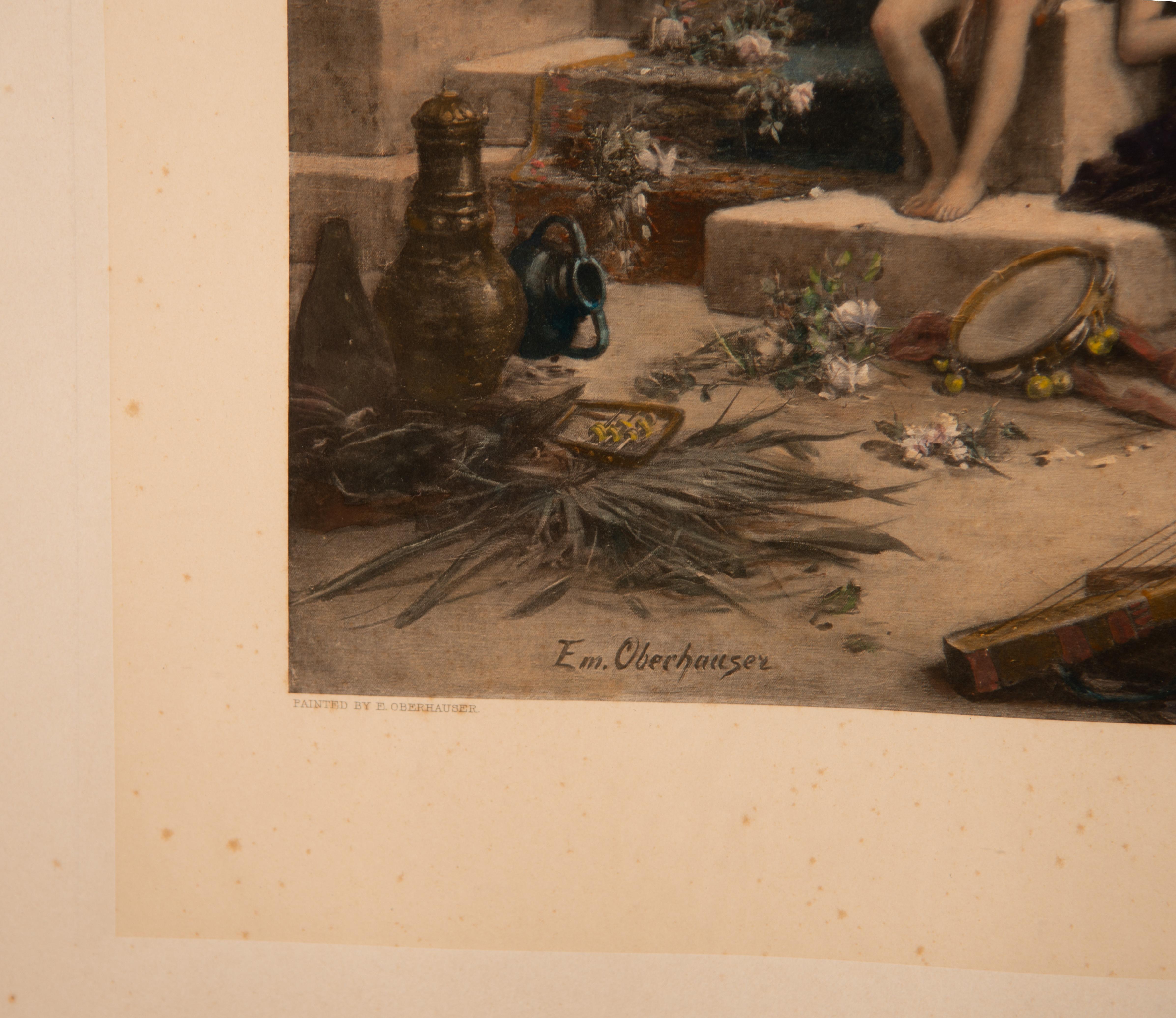 20th Century Framed illustrations. After OBERHAUSER, Emanuel. Early 20th century. For Sale