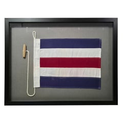 Framed International Code of Signals Charlie (C) Linen Flag
