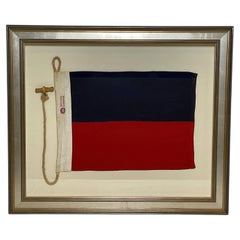 Framed International Code of Signals Echo (E) Linen Flag