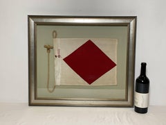 Framed International Code of Signals Foxtrot (F) Linen Flag