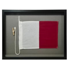 Framed International Code of Signals Hotel (H) Linen Flag