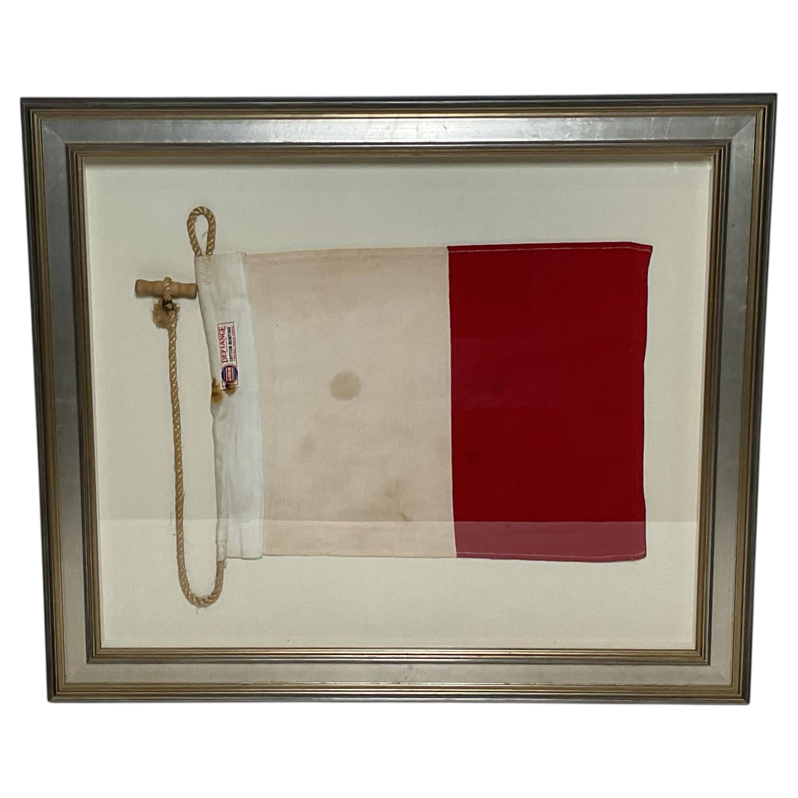 Bandera de lino del Código Internacional de Señales, con marco, para hotel (H)