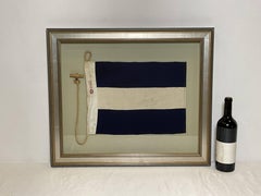 Framed International Code of Signals Juliet (J) Linen Flag