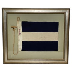 Framed International Code of Signals Juliet (J) Linen Flag