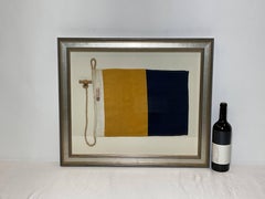 Framed International Code of Signals Kilo (K) Linen Flag