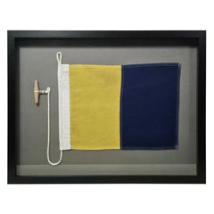 Framed International Code of Signals Kilo (K) Linen Flag