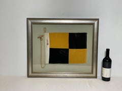 Framed International Code of Signals Lima (L) Linen Flag