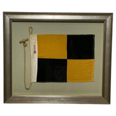Framed International Code of Signals Lima (L) Linen Flag