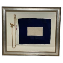 Framed International Code of Signals Papa (P) Linen Flag