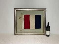 Framed International Code of Signals Tango (T) Linen Flag