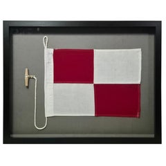 Framed International Code of Signals Uniform (U) Linen Flag