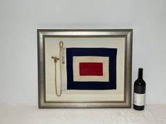 Framed International Code of Signals Whiskey (W) Linen Flag