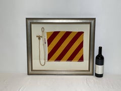 Framed International Code of Signals Yankee (Y) Linen Flag
