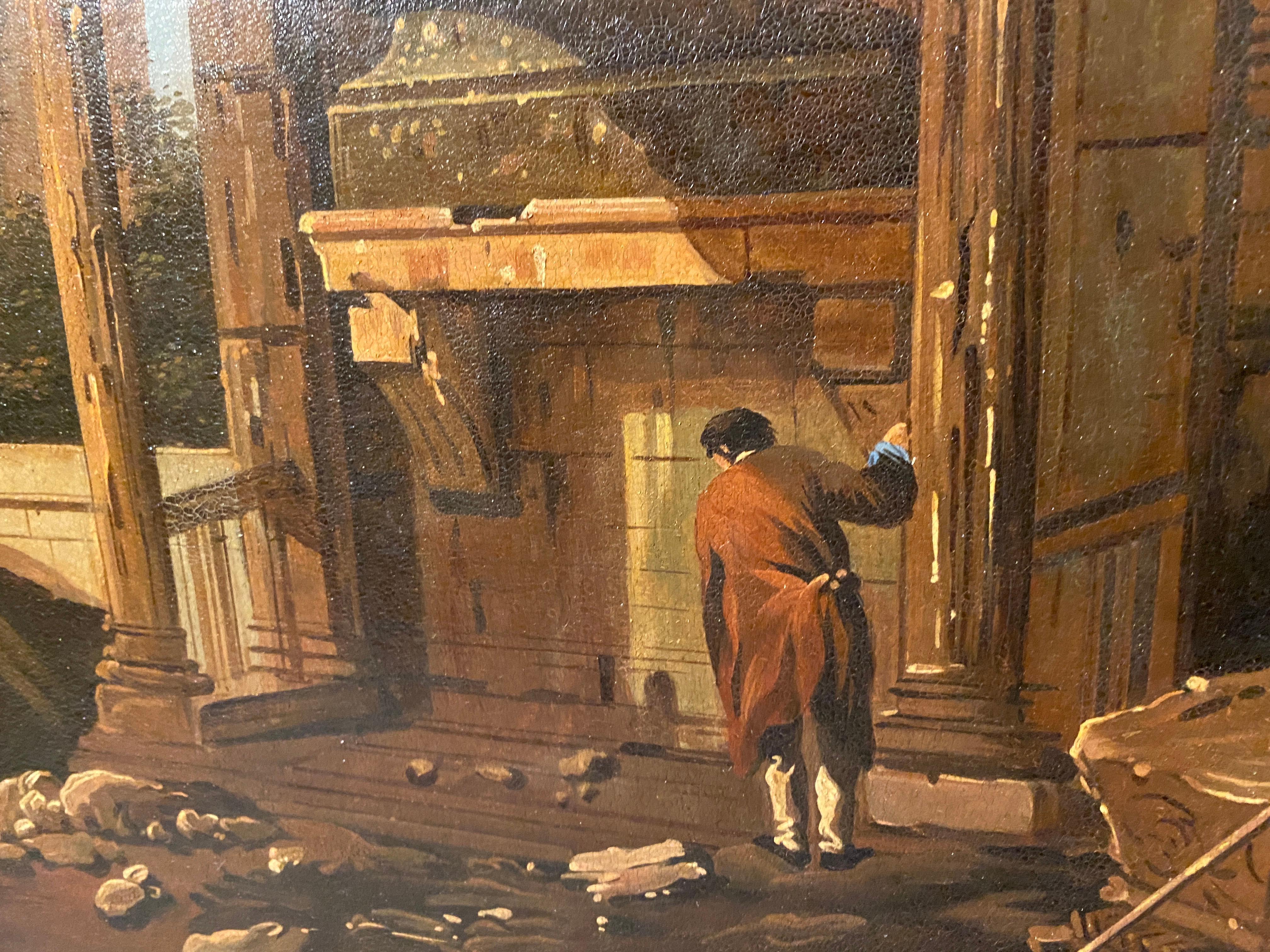Toile Huile sur toile italienne Capriccio encadrée en vente