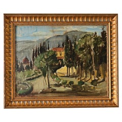 Framed Italian Landscape Painting