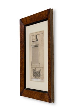 Framed Italian Neo-Classic Engravings of A Pedestal on Tuscan Base