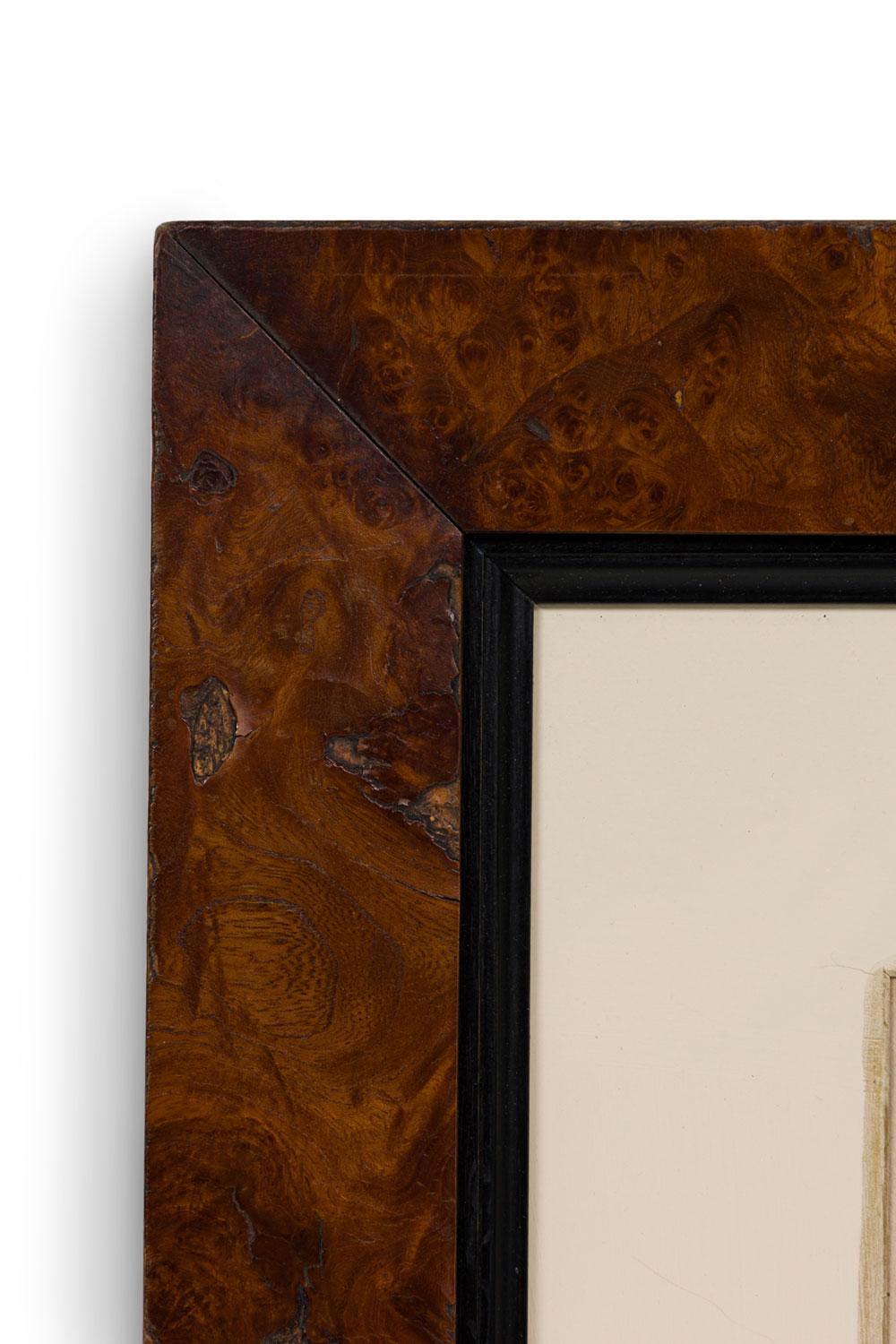 Framed Italian Neo-Classic Engravings of an Ionic Base Pedestal Diagram (Neoklassisch) im Angebot