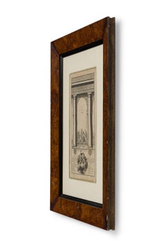 Framed Italian Neo-Classic Engravings of Pedestals on an Archway