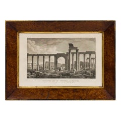 Framed Italian Neo-Classic Lithograph of The Great Gallery of Palmyra