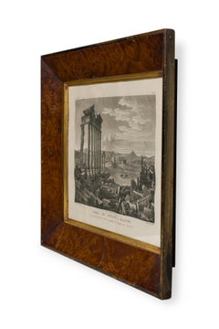 Framed Italian Neo-Classic Lithograph of the Temple of Neptune