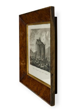 Litografia italiana neoclassica incorniciata del Terzo Arco di Trionfo a Palmira