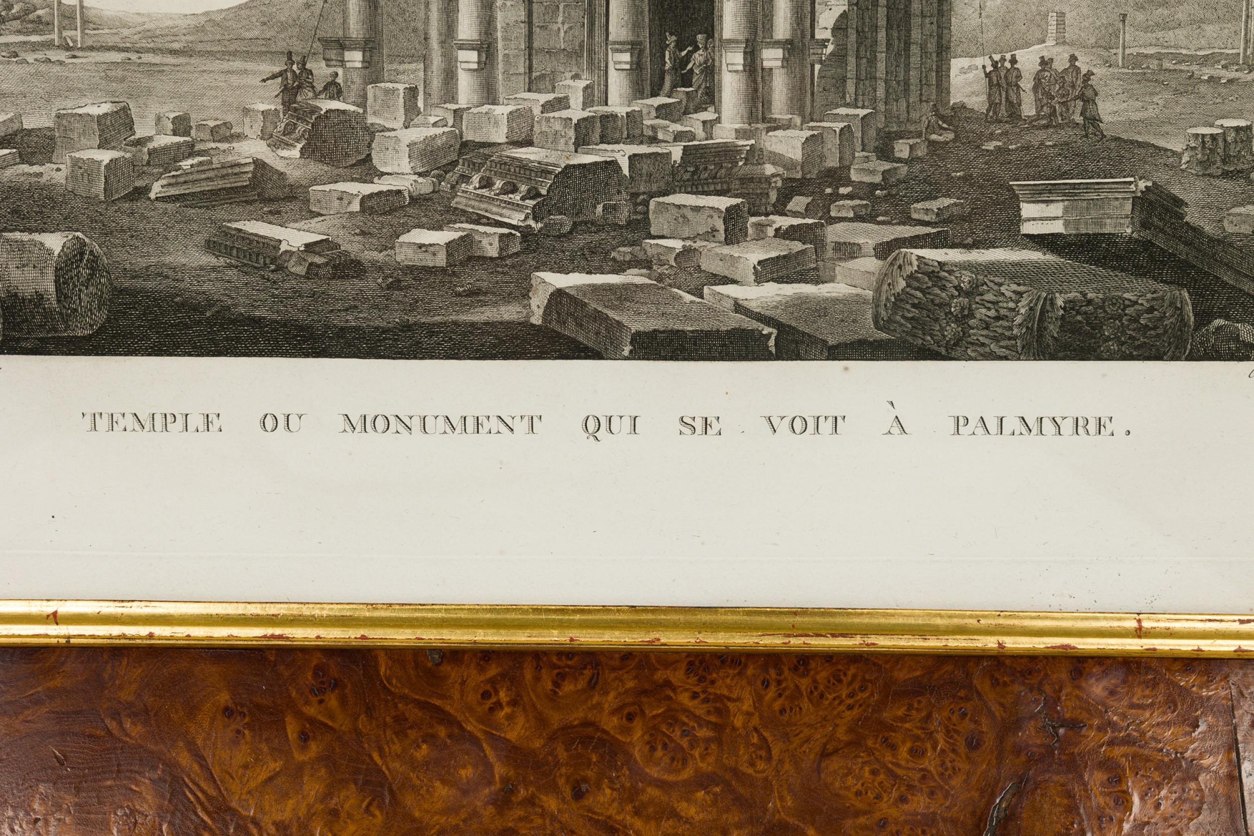 Framed Italian Neo-Classic Lithograph of the Third Triumphal Arch in Palmyra im Zustand „Gut“ im Angebot in Queens, NY