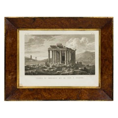 Framed Italian Neo-Classic Lithograph of the Third Triumphal Arch in Palmyra