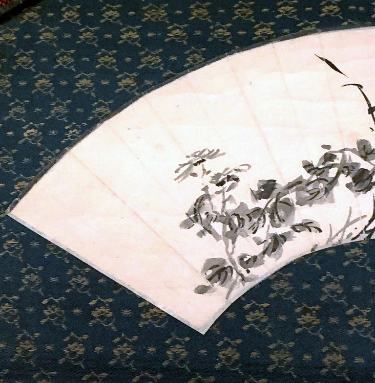Mid-19th Century Framed Japanese Ink Painting Hidaka Tetsuo For Sale