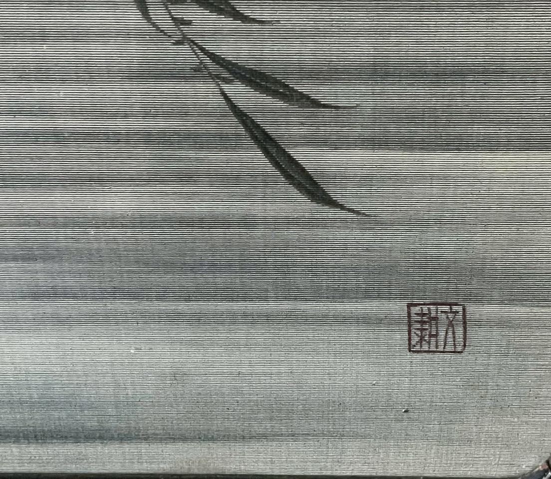 Framed Japanese Textile Art Meiji Period 6