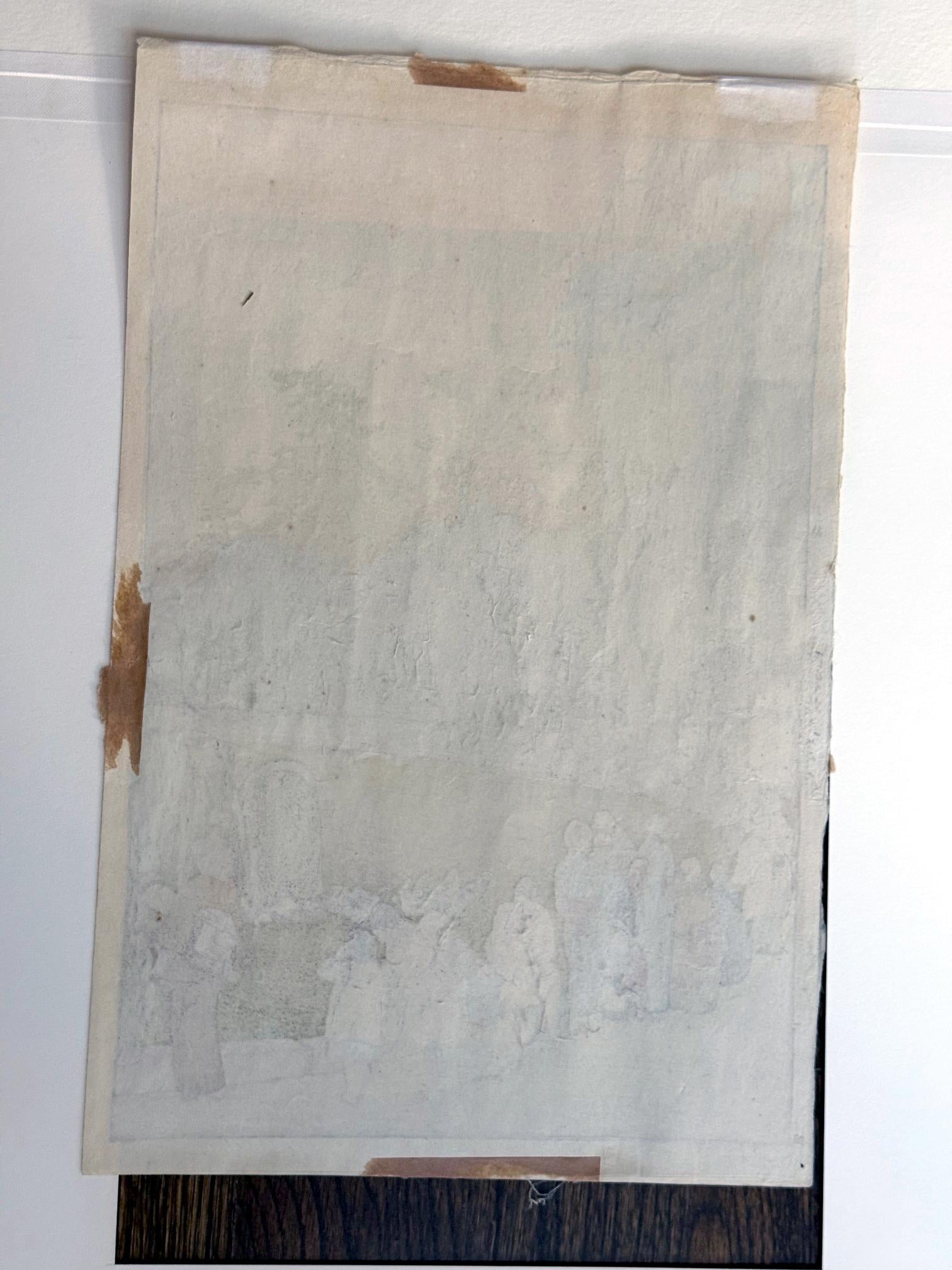 Stampa giapponese su legno con cornice Carpa e tartarughe di Yoshida Hiroshi Yoshida in vendita 4