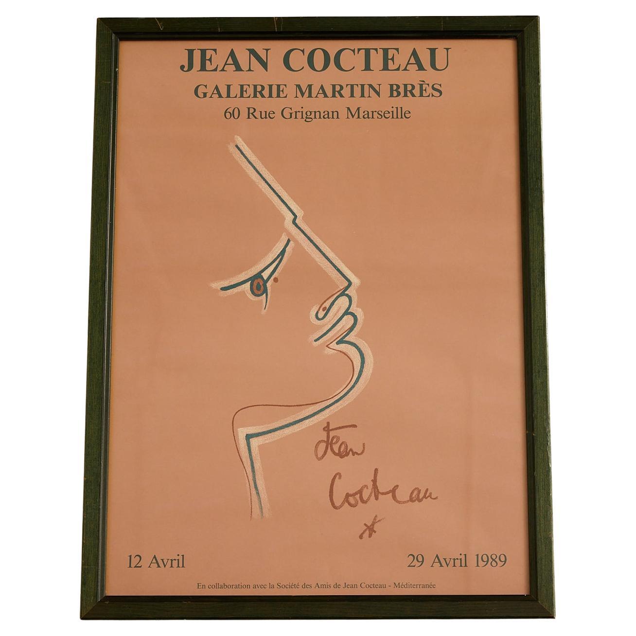 Framed Jean Cocteau Exhibition Print