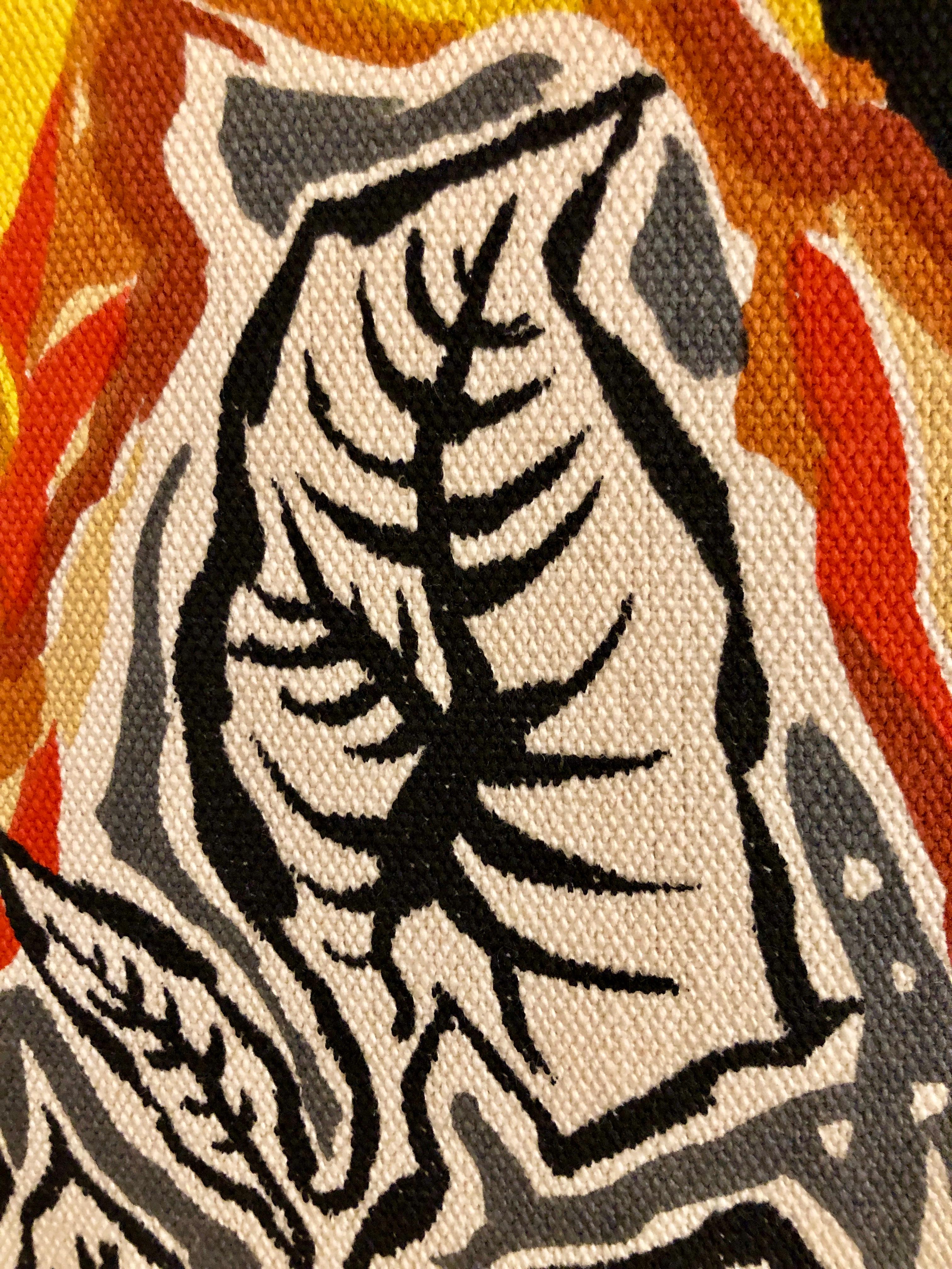French Framed Jean Lurcat Silkscreen Tapestry For Sale