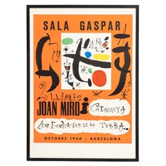 Cartel Exposición Joan Miró "Les Essències de la Terra" enmarcado - Sala Gaspar