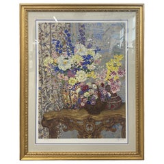 Framed John Powell Floral Still Life Serigraph