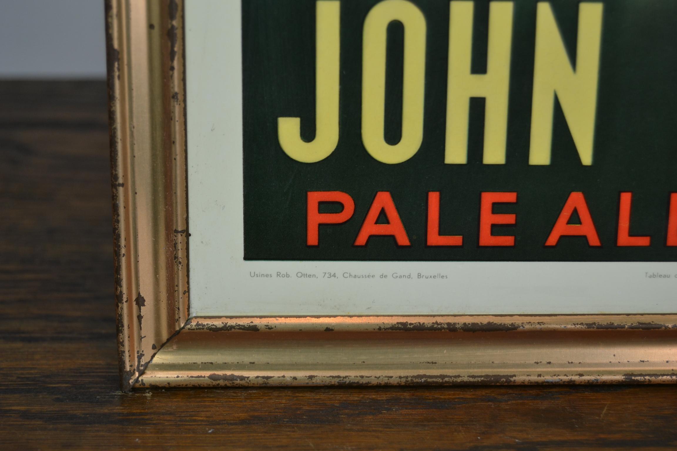 Framed John Smith's Beer Sign, 1970s In Good Condition For Sale In Antwerp, BE