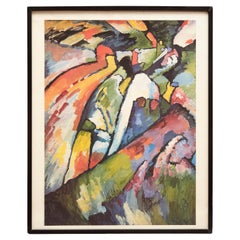 Vintage  Framed kandinsky Print "Improvisation 7", circa 1990